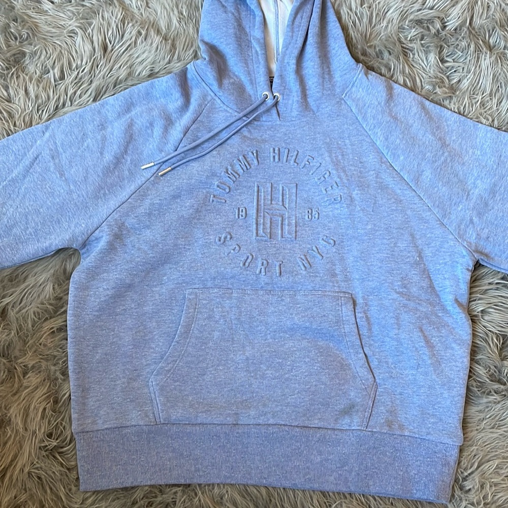 Tommy Hilfiger Sport Fleece Hoodie Blue Heather, Sz M
